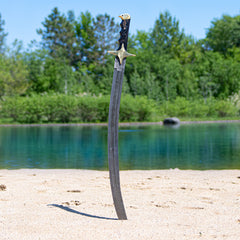 Shamshir Sword- High Carbon Damascus Steel -37" - Battling Blades