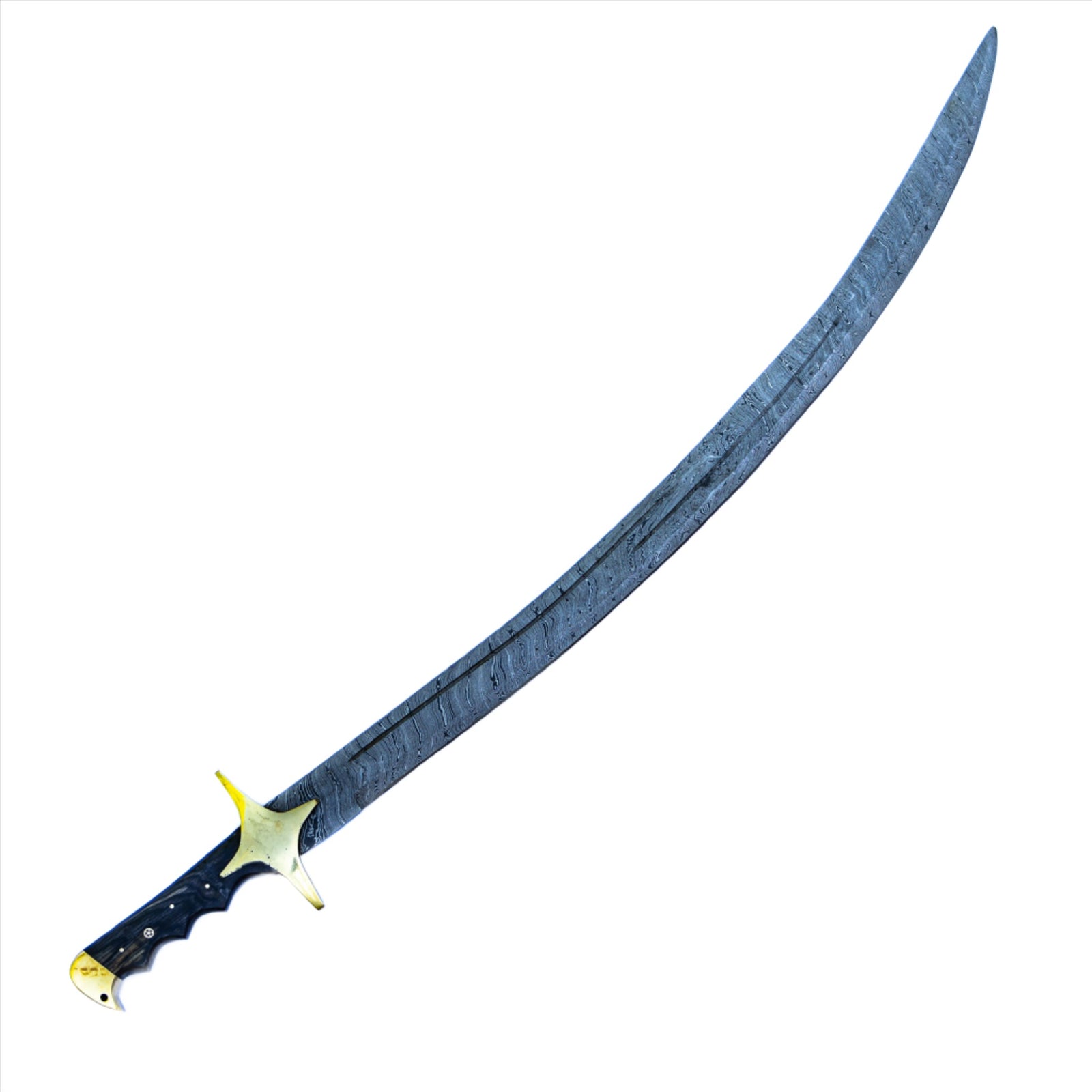 Shamshir Sword- High Carbon Damascus Steel -37" - Battling Blades