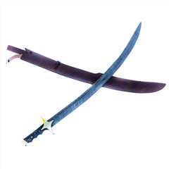 Shamshir Sword- High Carbon Damascus Steel -37" - Battling Blades
