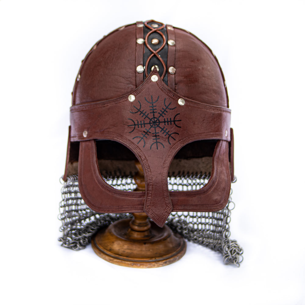 Viking Helmet- Leather- Gjermunbdu