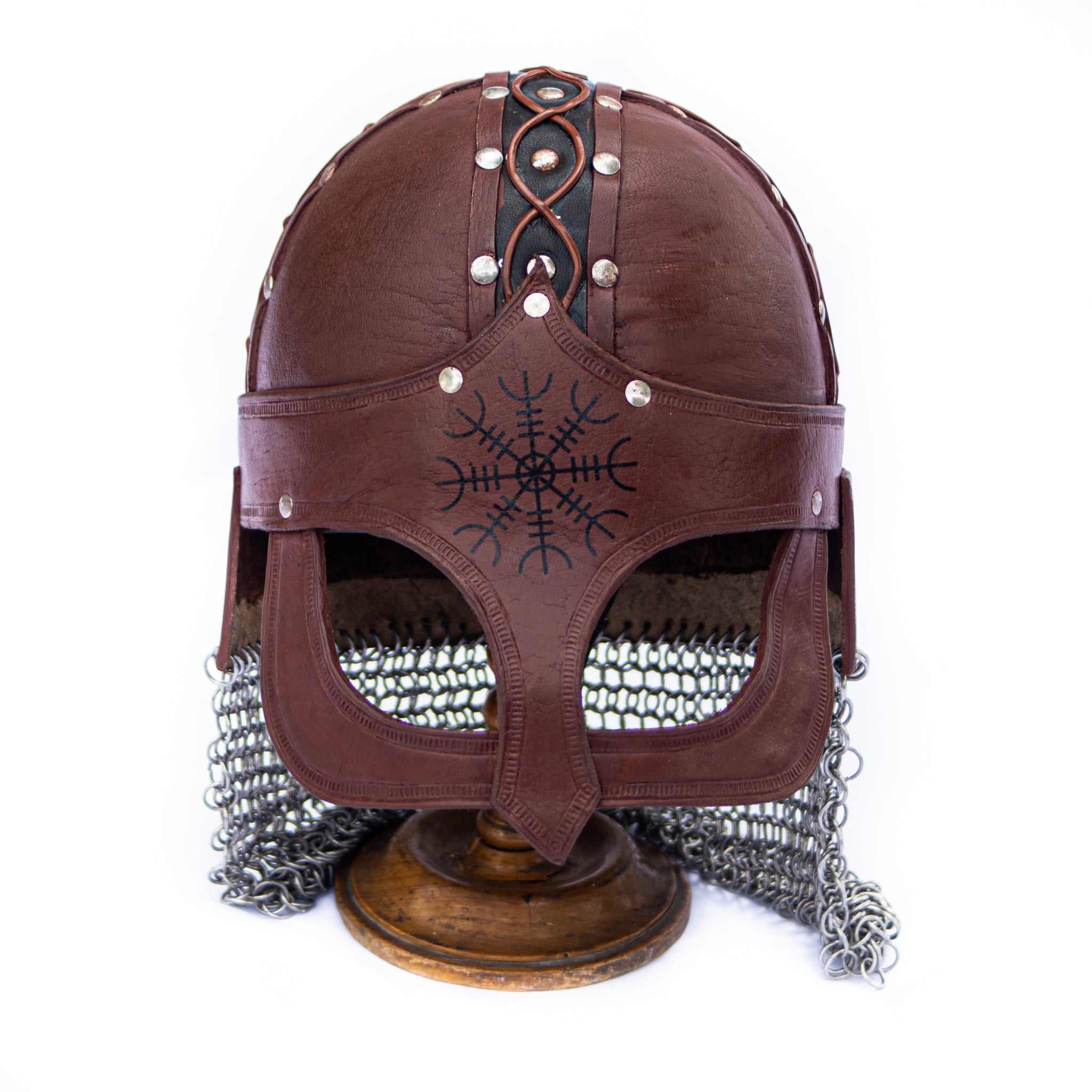 Viking good leather helmet