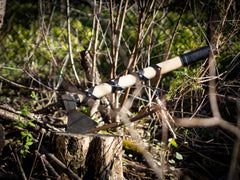 Viking Ax- Throwing Axe- Pattern Welded Handmade High Carbon Damascus Steel - 21" - Battling Blades