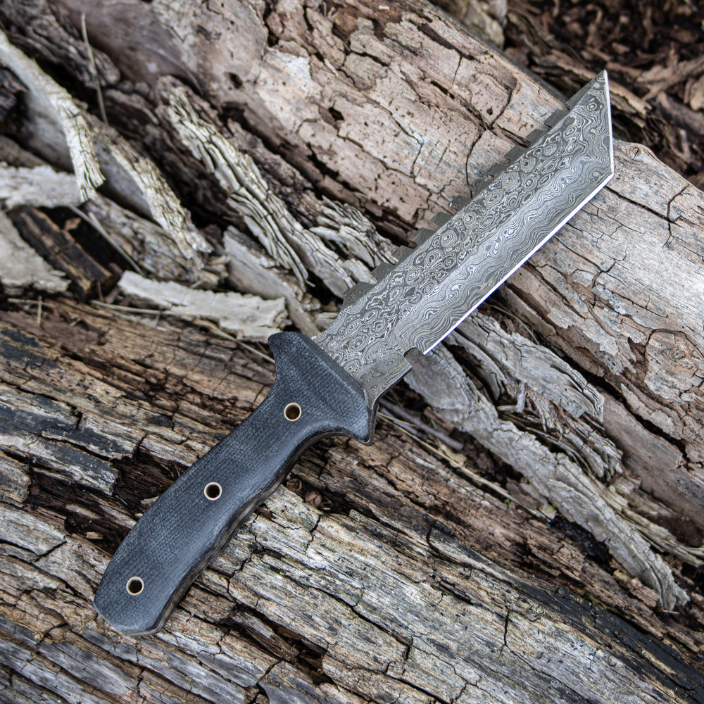 Tracker Knife- Outdoors Knife- High Carbon Damascus Steel Blade- Hunting Knife