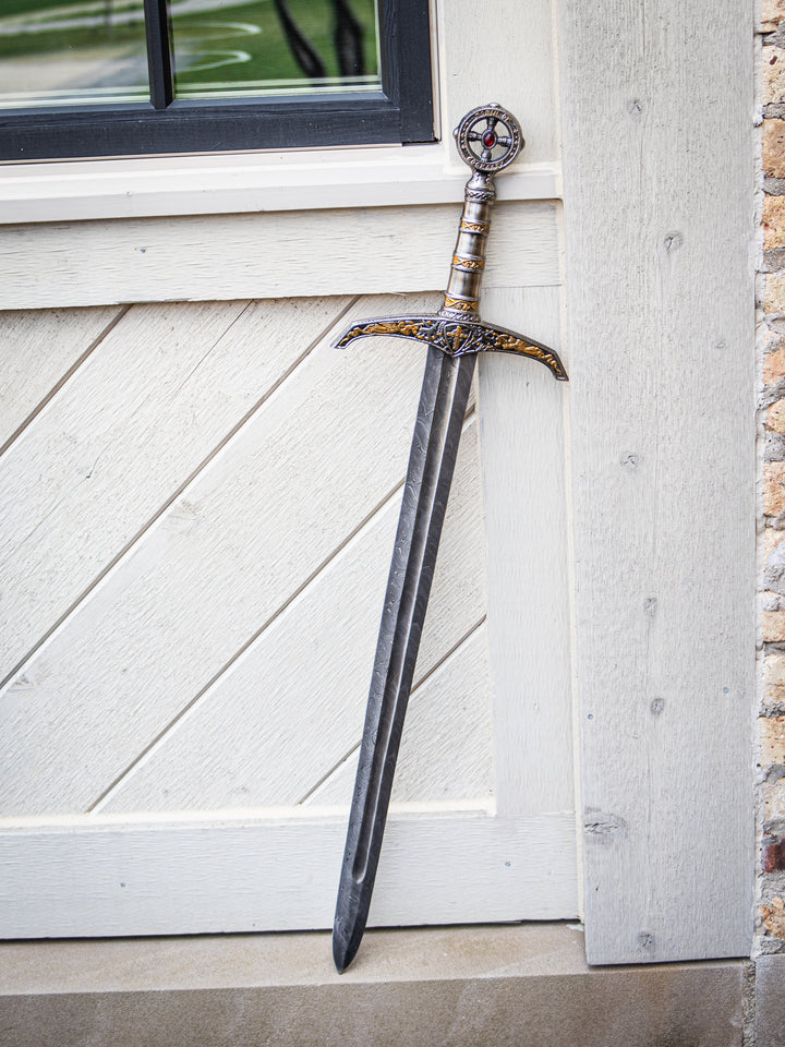 Longsword/ Bastard Sword- King's Sword- High Carbon Damascus Steel Sword- 42"
