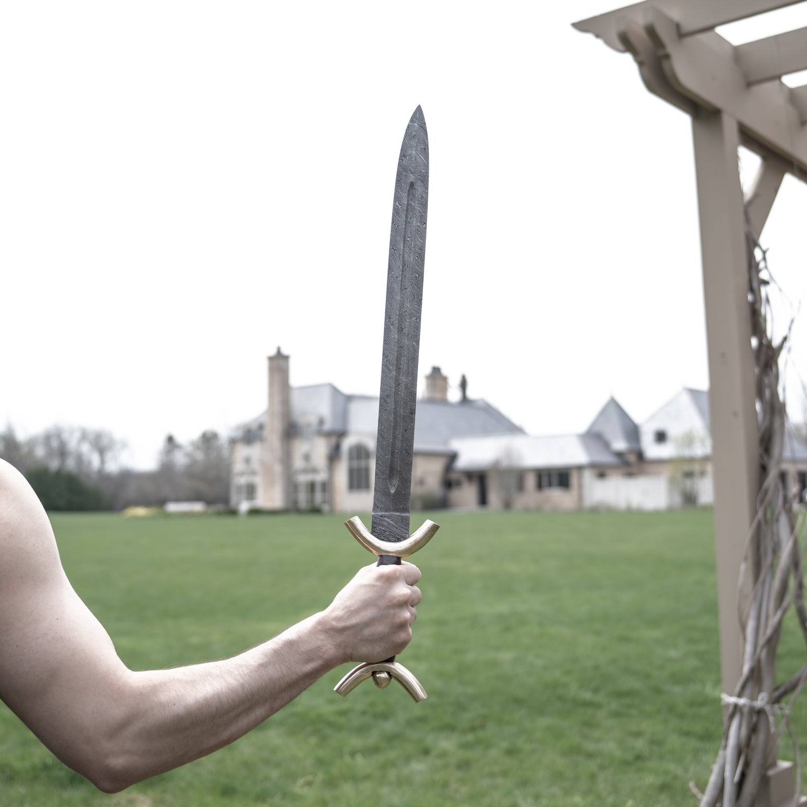 Celtic Sword- Anthropomorphic Sword - Damascus Steel - 28" - Battling Blades