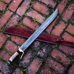 Messer Sword- High Carbon Damascus Steel -26" - Grosse Messer - Battling Blades