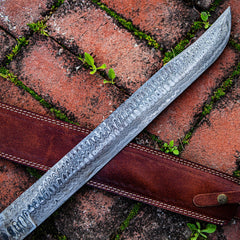 Messer Sword- High Carbon Damascus Steel -26" - Grosse Messer - Battling Blades
