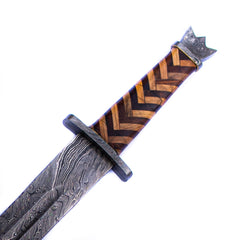 Viking Spatha Sword- High Carbon Damascus Steel- 35" - Battling Blades