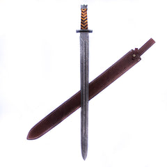 Viking Spatha Sword- High Carbon Damascus Steel- 35" - Battling Blades