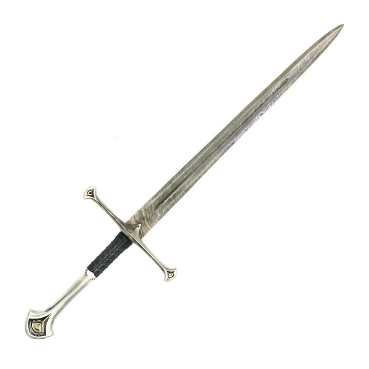 Longsword Bundle- Damascus Steel Longsword- Maintenance Kit- Sword Sharpener- Sword Stand