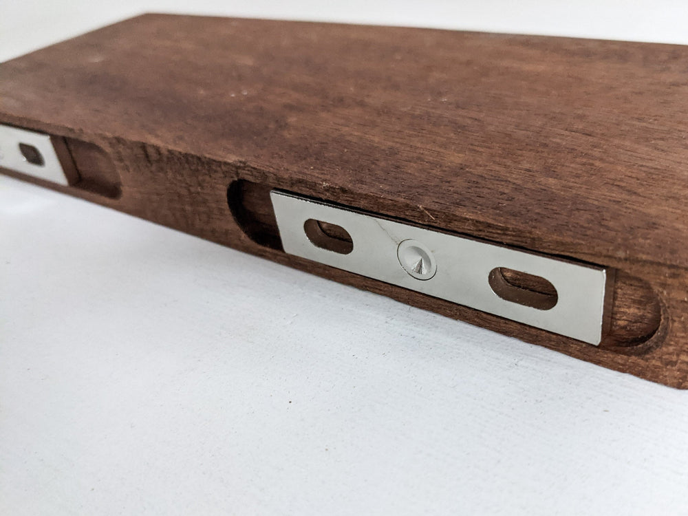 custom floating shelf with brackets