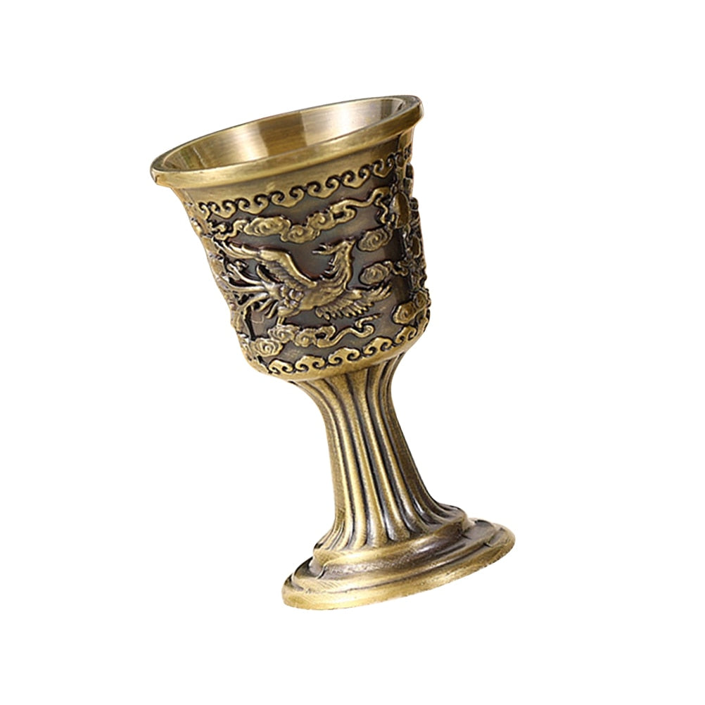 Medieval Gold Trim Goblet: Grail Goblet