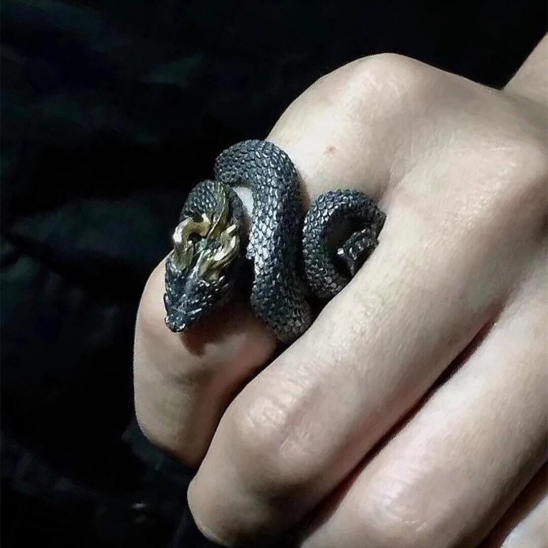 Horned Snake Vintage Ring