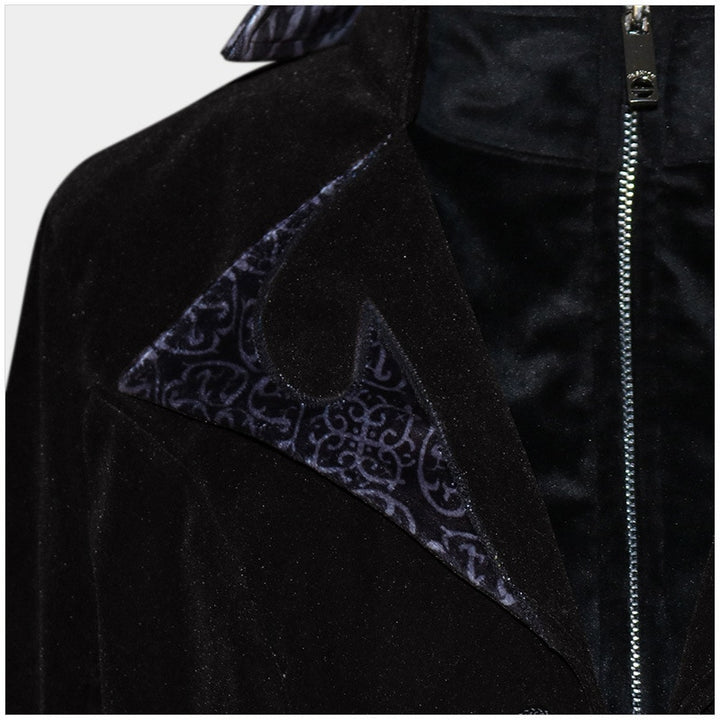 Medieval Tailcoat- Steampunk Velvet Stand Collar Jacket
