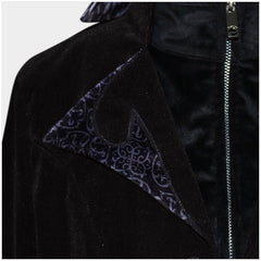 Medieval Tailcoat- Steampunk Velvet Stand Collar Jacket - Battling Blades