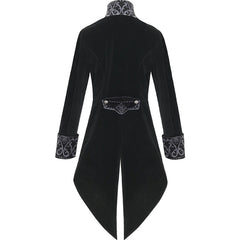 Medieval Tailcoat- Steampunk Velvet Stand Collar Jacket - Battling Blades