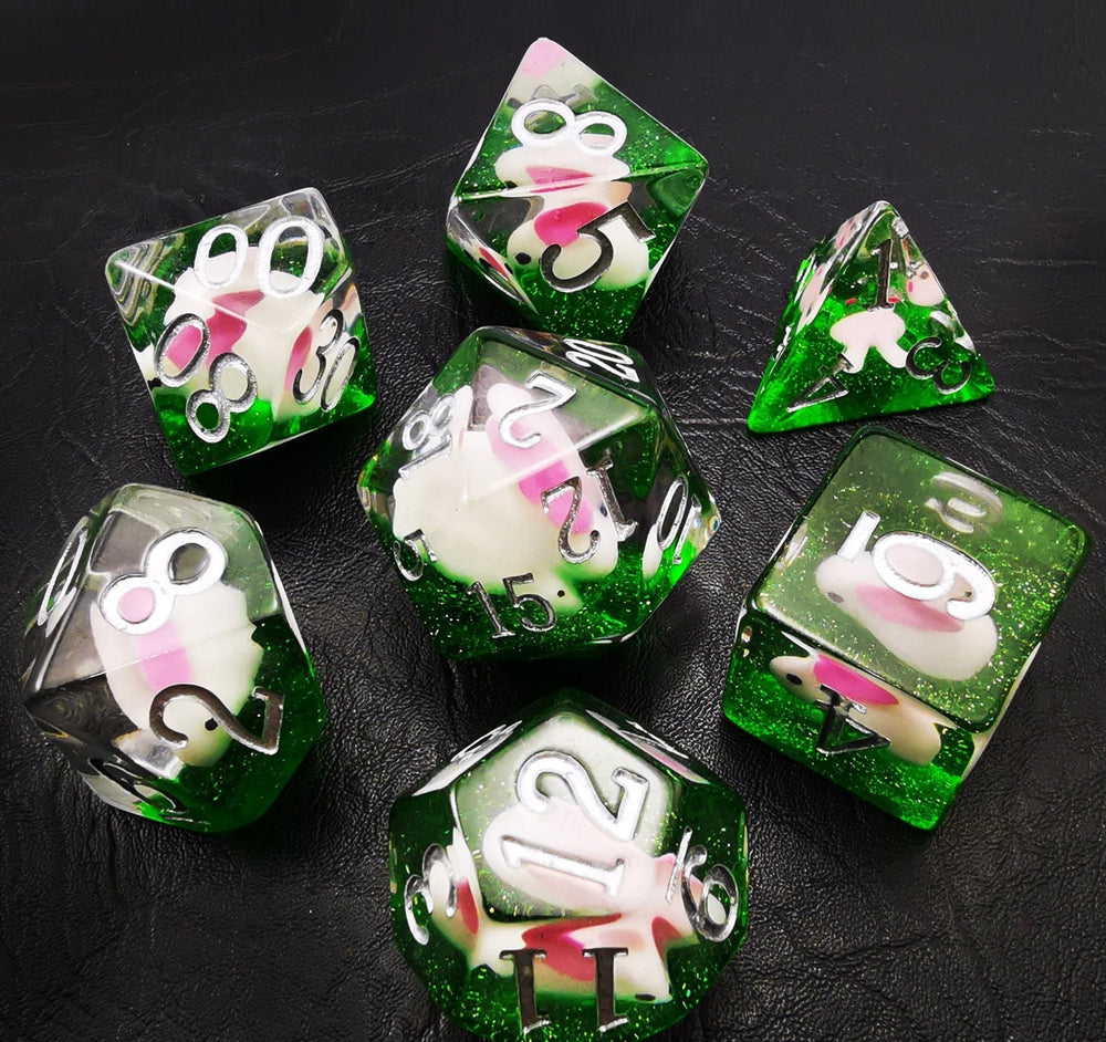 Oversized Polyhedral Rabbit Dice Set