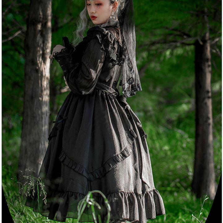 Long Sheer Gothic Dress - Party Dress