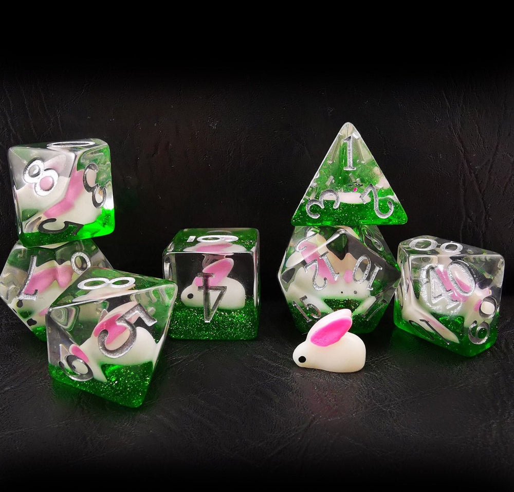 Oversized Polyhedral Rabbit Dice Set