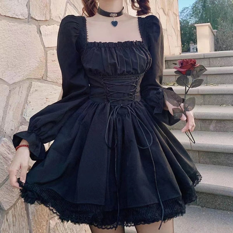 Gothic Trim Party Dress