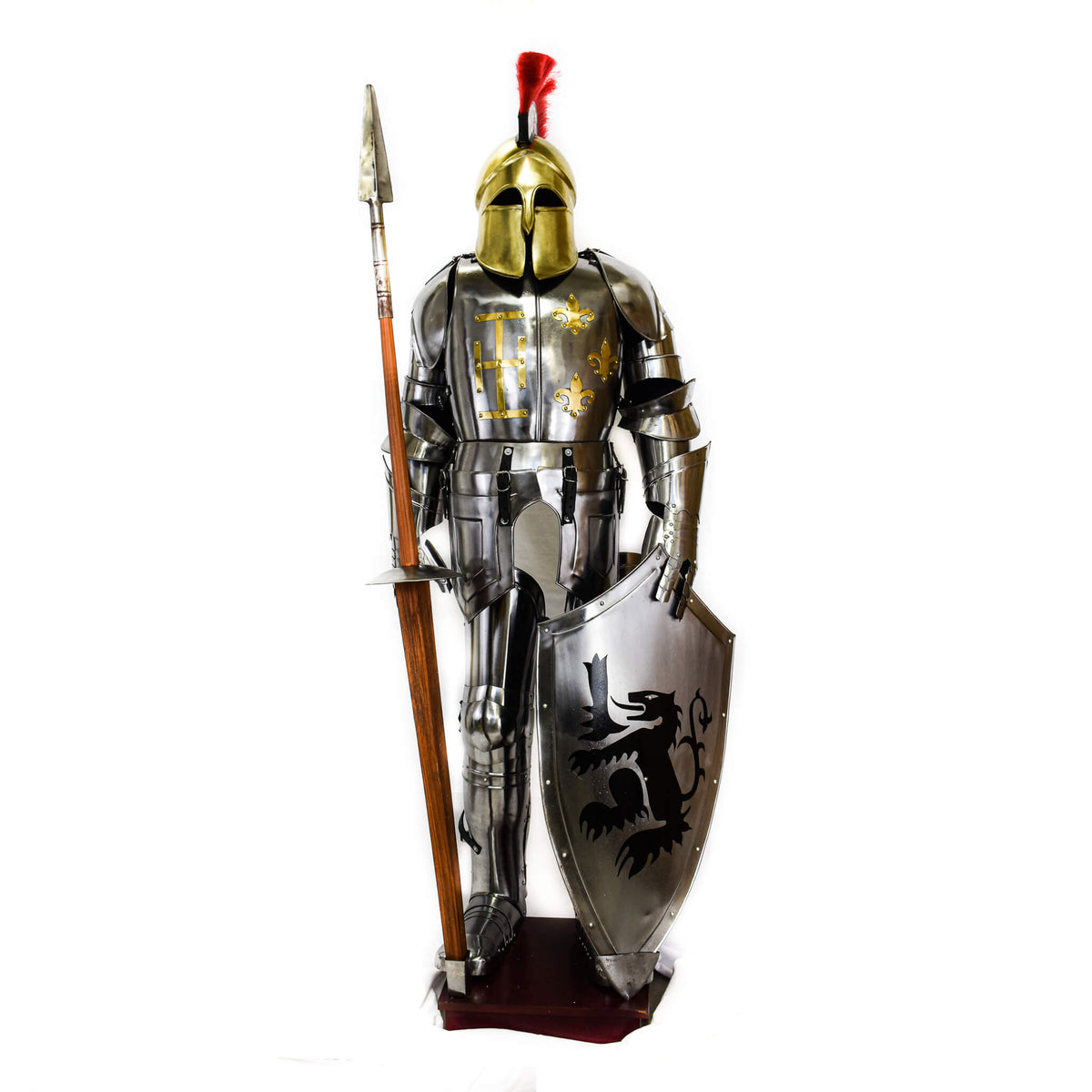 Medieval Suit of Armor- Wearable Steel Suit of Armor with Shield - Battling Blades