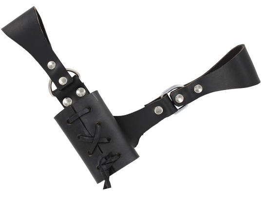 Sword Belt Holder- Sword Frog- Black Leather