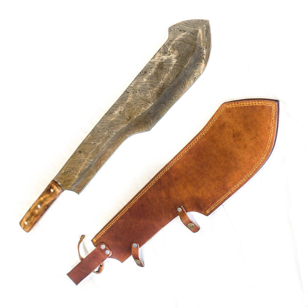 Falchion Sword- High Carbon Damascus Steel Blade-30" Battle Ready