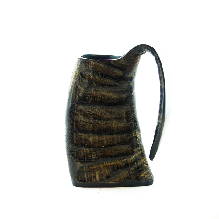 Viking Horn Mug- Large Tankard- Buffalo Horn- 12 Fl Oz