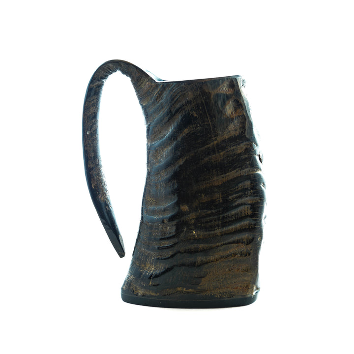 Viking Horn Mug- Large Tankard- Buffalo Horn- 12 Fl Oz