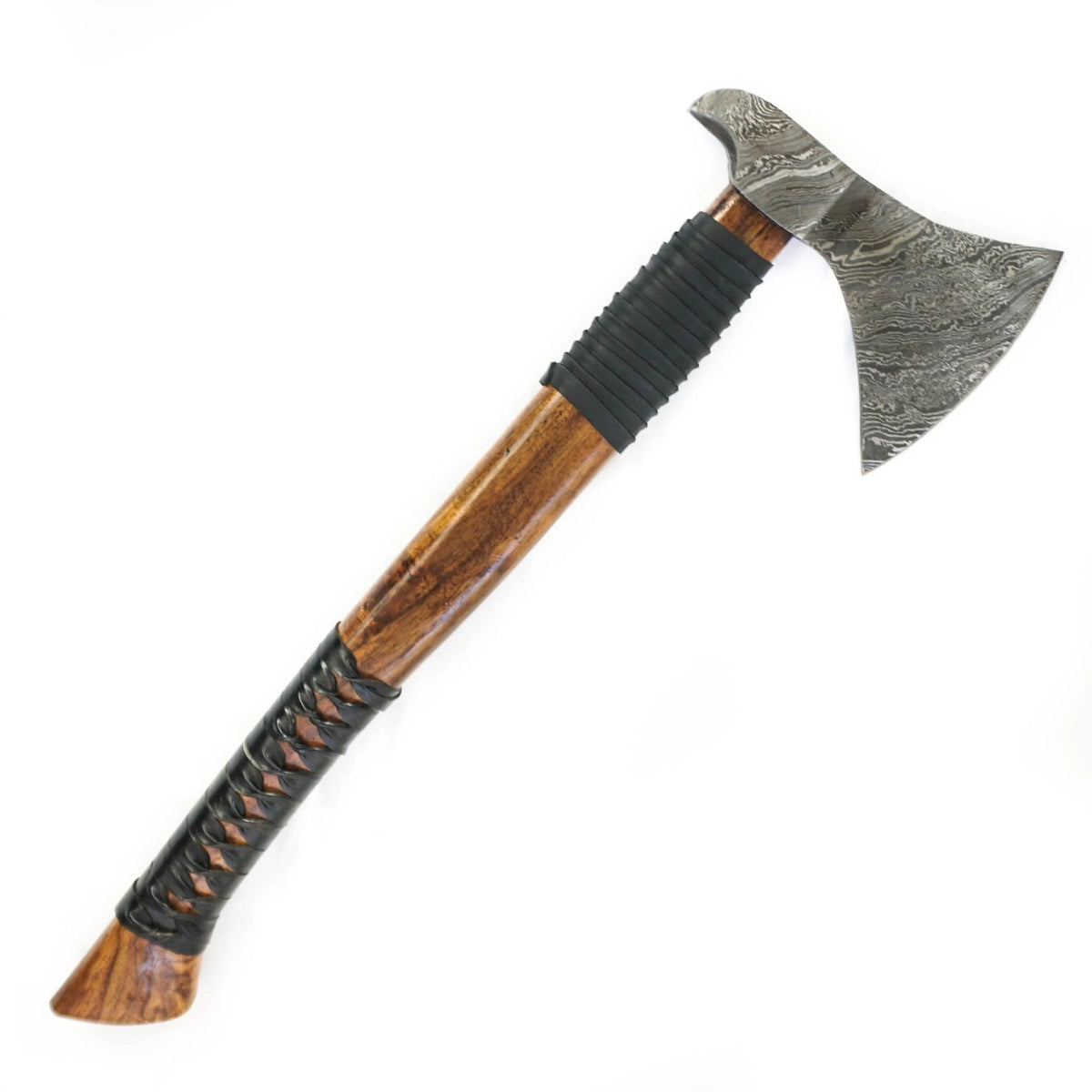 Viking Ax - 23" - Handmade High Carbon Damascus Steel Blade - Battling Blades