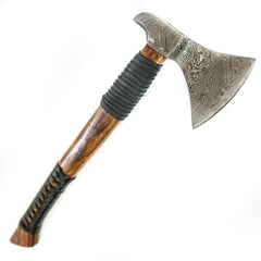 Viking Ax - 23" - Handmade High Carbon Damascus Steel Blade - Battling Blades