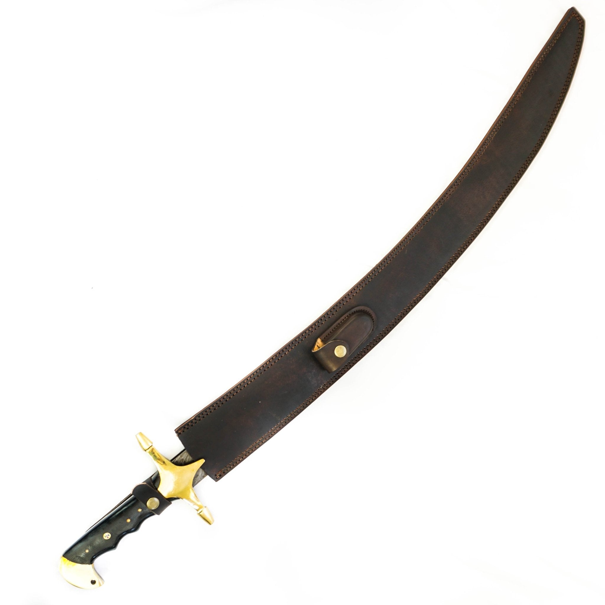 Arabian Scimitar Sword- Handmade High Carbon Damascus Wootz Steel