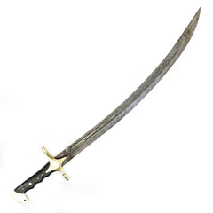 Arabian Scimitar Sword- Damascus Steel -37" - Battling Blades