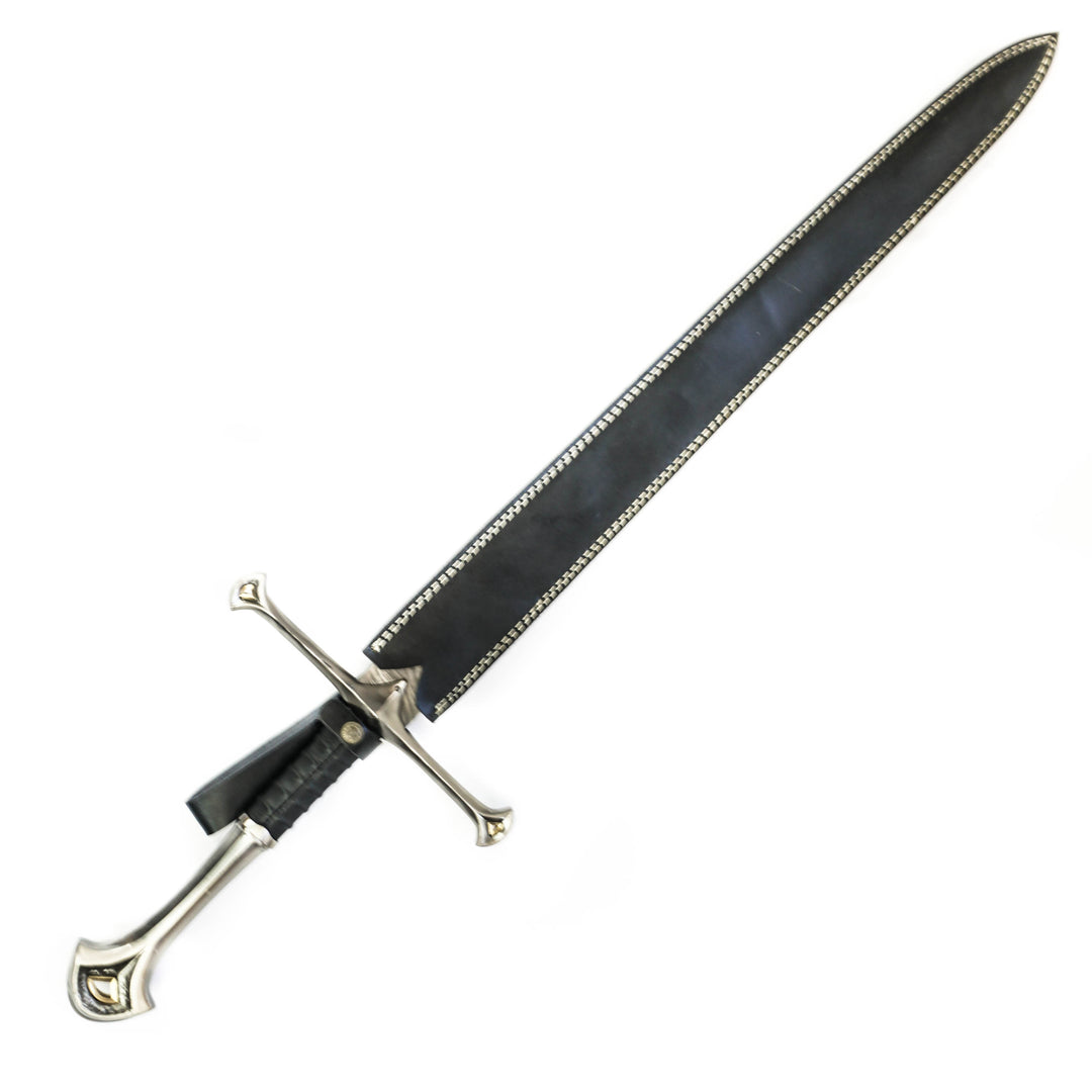 Longsword/ Bastard Sword- High Carbon Damascus Steel Sword With Clay Temper- 38"