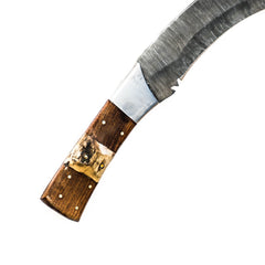 Large Gurkha Kukri Knife-Handmade High Carbon Damascus Steel Machete/ Knife/ Sword- 21" - Battling Blades