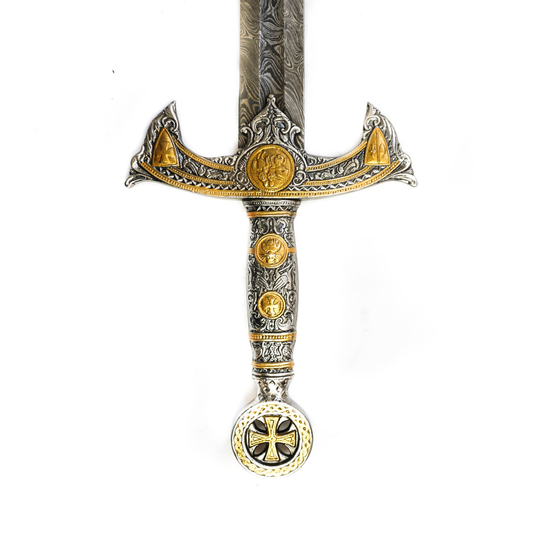 Longsword/ Bastard Sword- Kings Sword- High Carbon Damascus Steel Sword- 41"