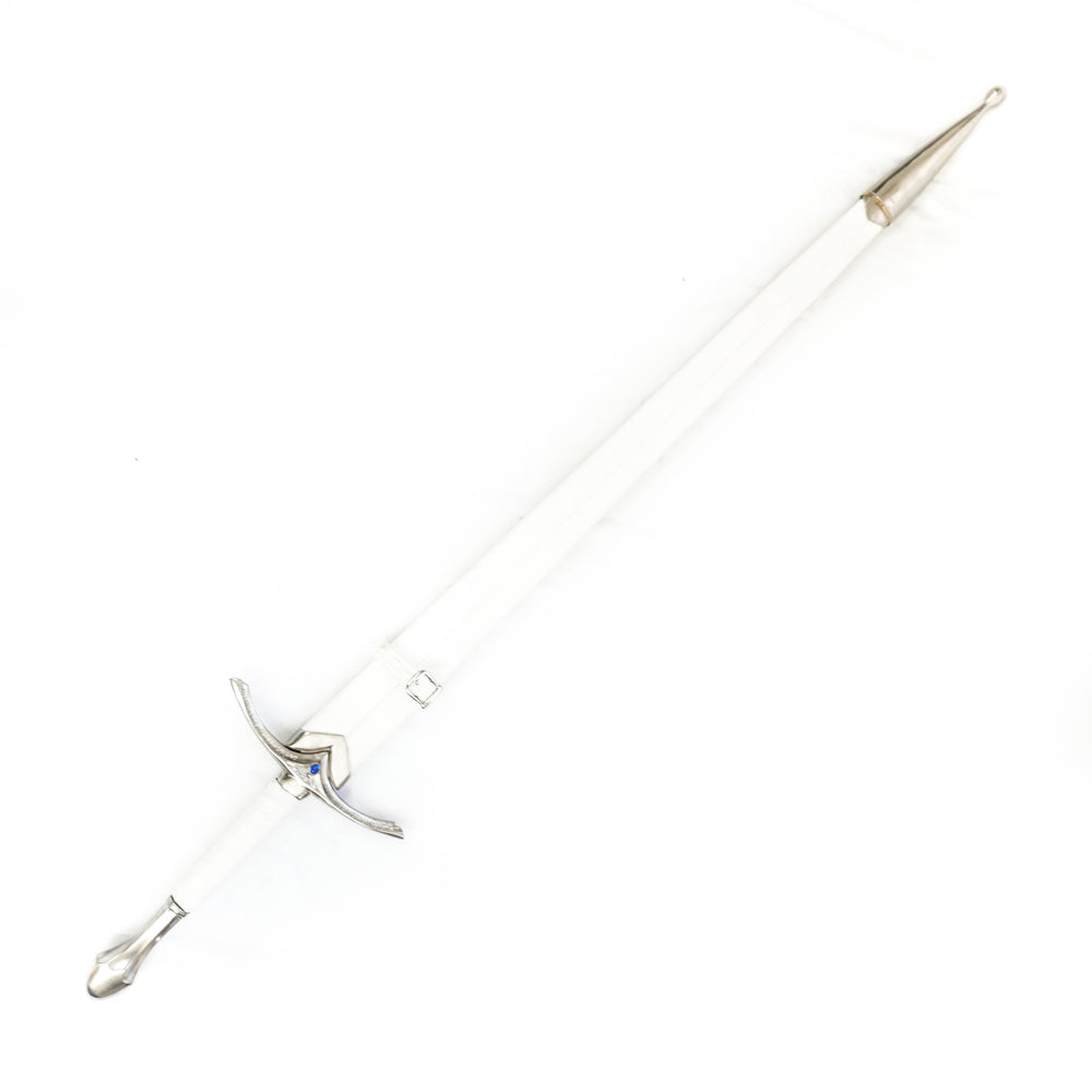Longsword/ Bastard Sword- White Sword- High Carbon 1095 Steel Sword With Clay Temper- 44"
