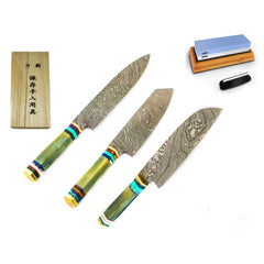 Kitchen Knife Bundle- Chef's Knife, Butcher's Knife, Utility Knife - Battling Blades