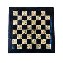 Checkers Set- Draughts- Black and White Coral- Black Border- 12" - Battling Blades