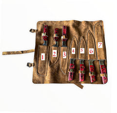 Kitchen Knife Set- Seven Knife Damascus Steel Set - Battling Blades