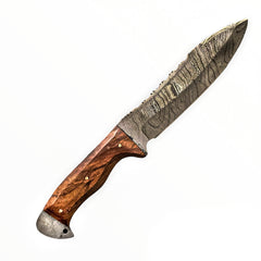 Bowie Knife- High Carbon Damascus Steel Blade- Hunting Knife-12" - Battling Blades
