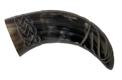 Viking Horn- Viking Ship Drinking Horn- 14 oz - Battling Blades