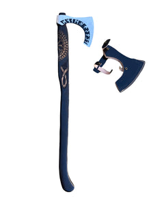 Viking Axe - Scandinavian Bearded Axe- Long Ax- High Carbon 1095 Steel- 34" - Battling Blades