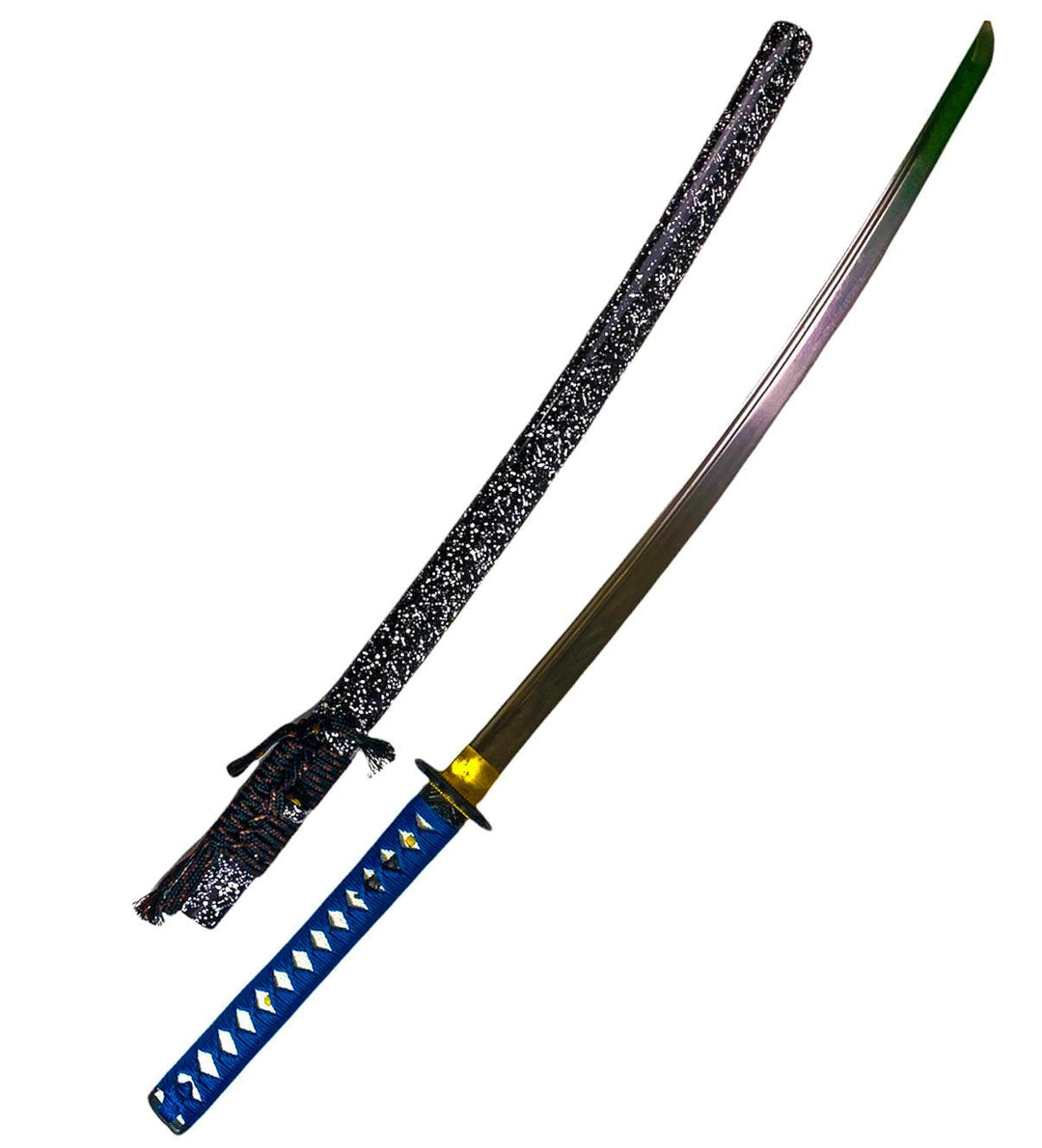 Blue Katana Sword- High Carbon 1095 Steel Sword with Clay Temper Blade - 40.5"
