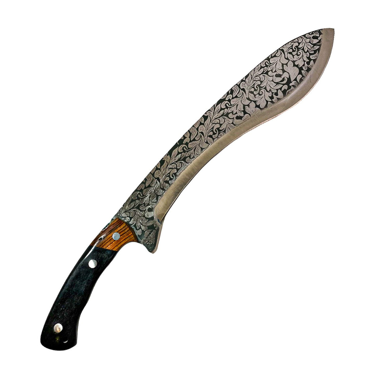 Large Gurkha Kukri Knife- Flower Stainless Steel- 20" - Battling Blades