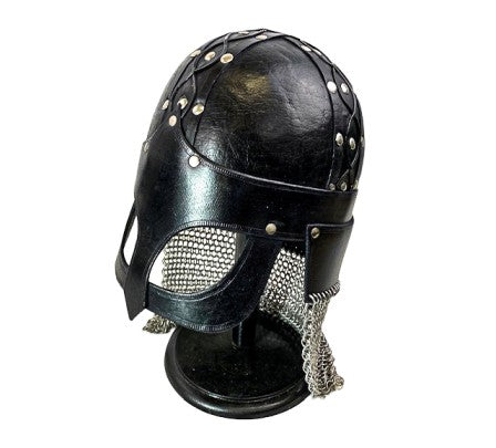 Viking Helmet- Leather- Gjermunbdu- Black