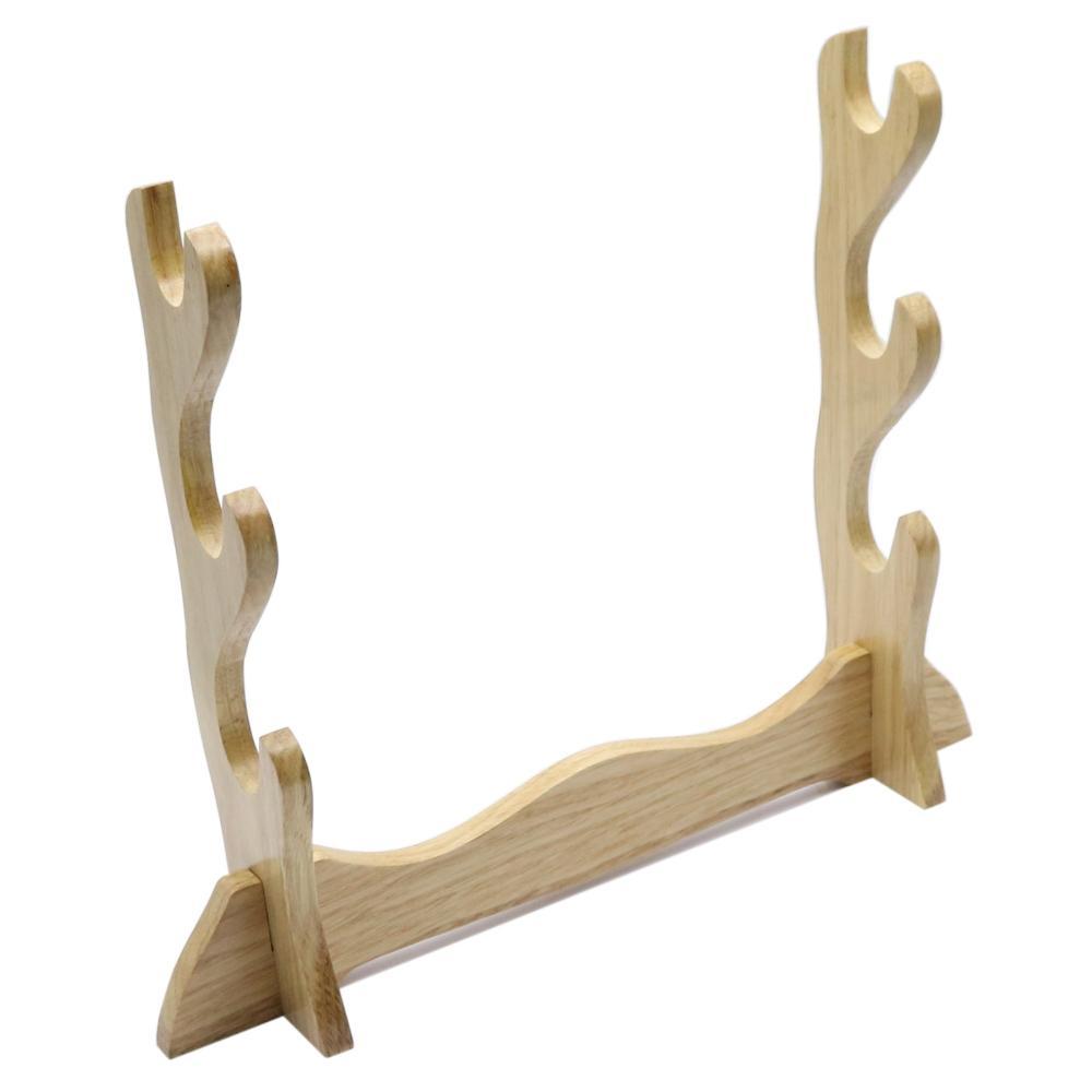 Sword Holder- Three Layer Natural Wood - Battling Blades
