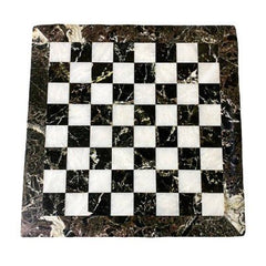 Marble Chess Set- Black Zebra and White- 12" - Battling Blades